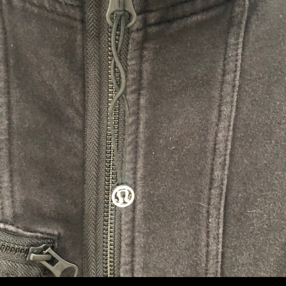 Lululemon Black Faded Full Zip Jacket 4 Women's Gray Zip Silver Brushed - Picture 6 of 6